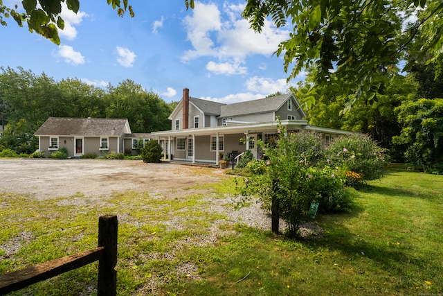 exterior space featuring covered porch