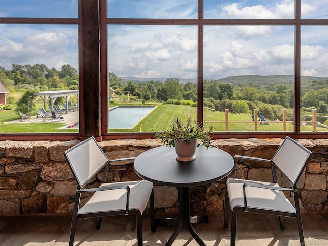 view of sunroom