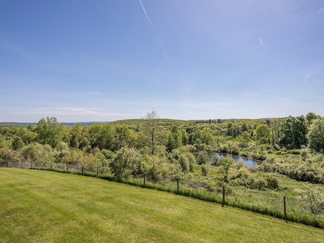 view of local wilderness featuring a water view and a rural view