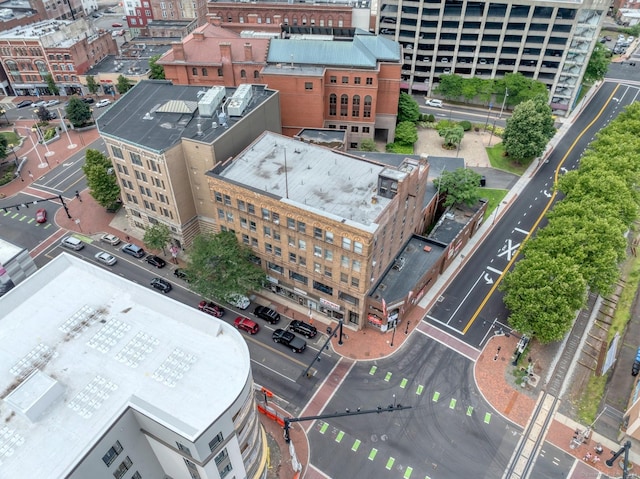 bird's eye view featuring a city view