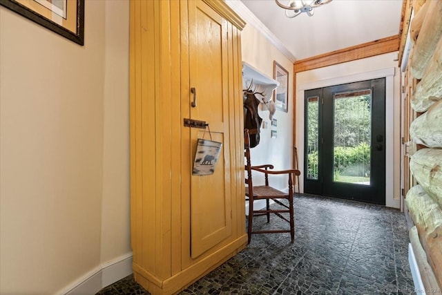 584 Prospect St, Woodstock, CT 06281 - entryway with ornamental molding and baseboards