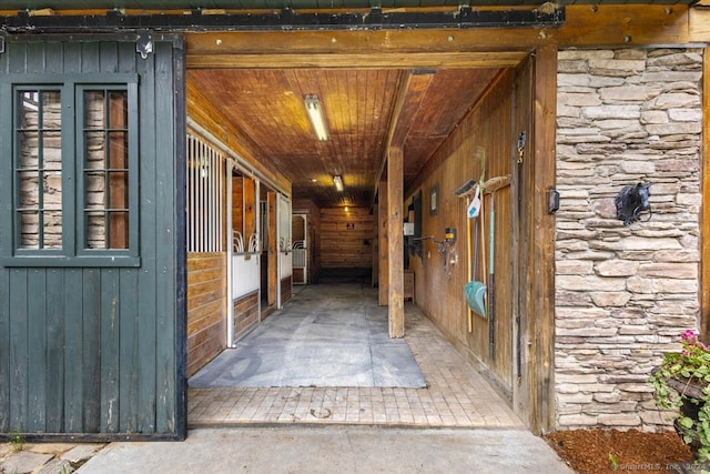 view of horse barn