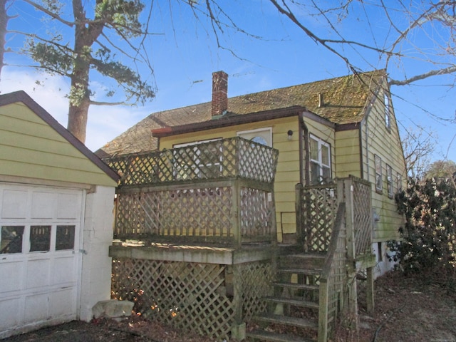 view of home's exterior with a garage