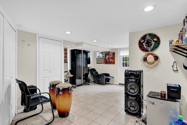 207 Jepson Ln, Meriden, CT 06451 - interior space with light tile patterned flooring, baseboards, and recessed lighting