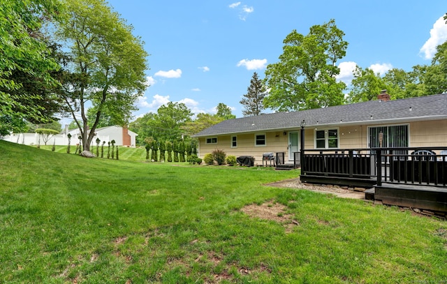 207 Jepson Ln, Meriden, CT 06451 - view of yard with a deck