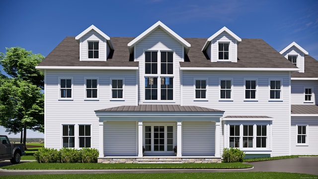 view of front facade with a front yard