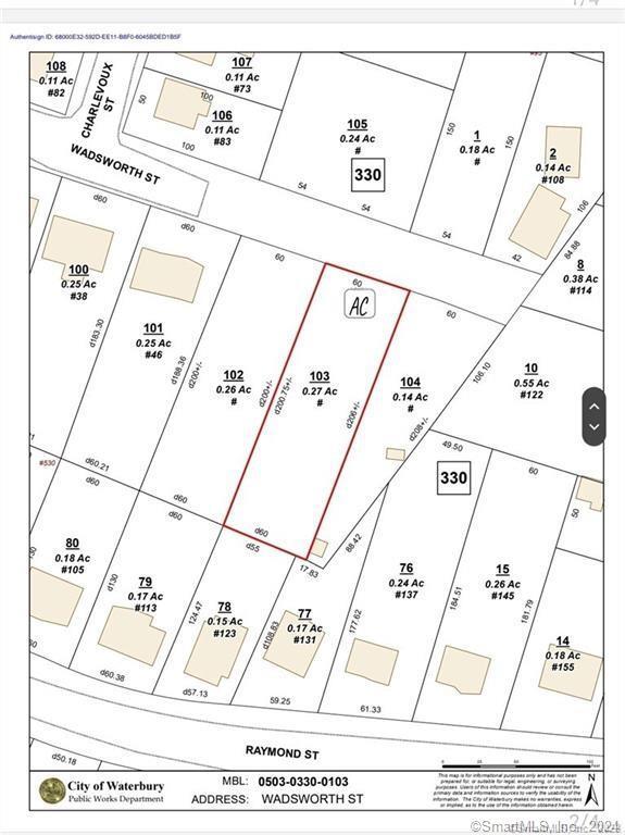 105 Wadsworth St, Waterbury CT, 06701 land for sale