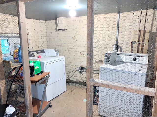 interior space featuring washer / dryer