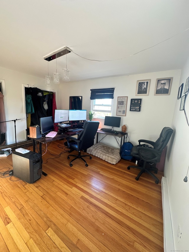 130 Valley Rd, North Branford, CT 06471 - office area with wood-type flooring