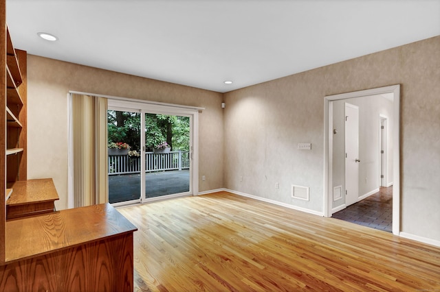 interior space with wood-type flooring