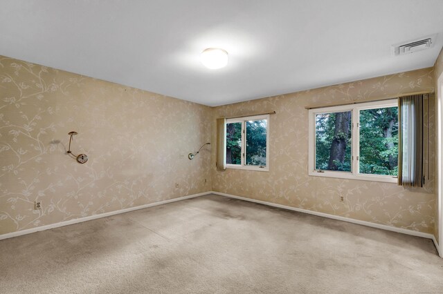 view of carpeted spare room