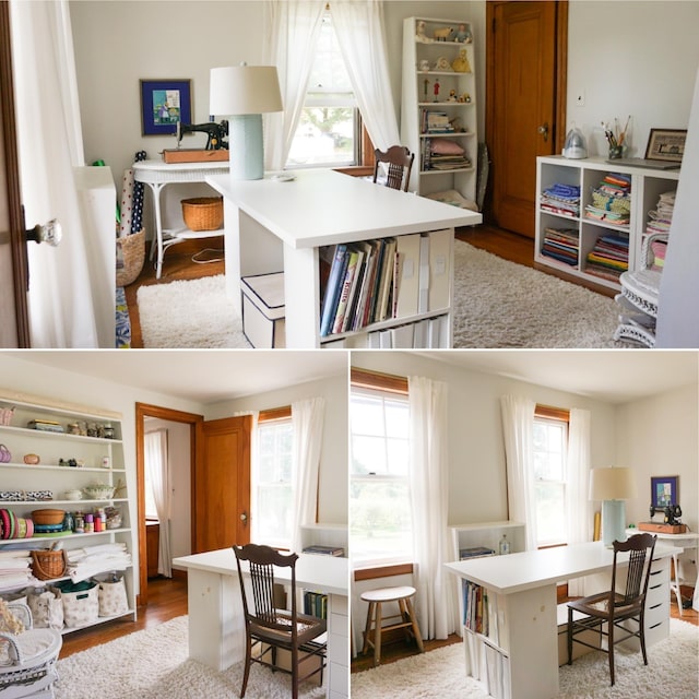 interior space with light hardwood / wood-style floors