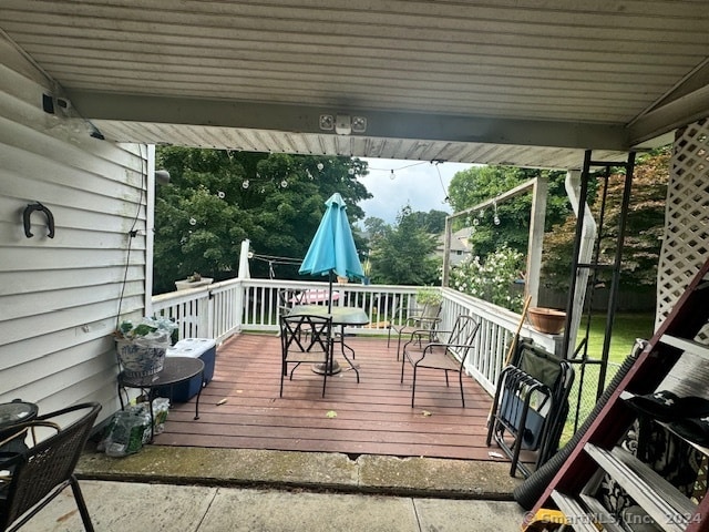 view of wooden deck