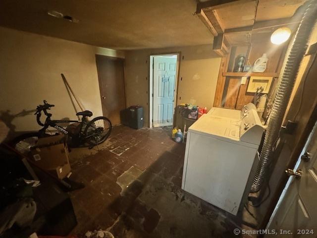 interior space featuring washer and dryer