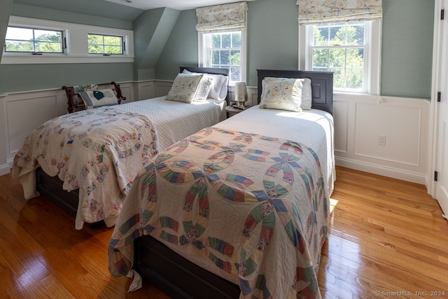 bedroom featuring light hardwood / wood-style floors