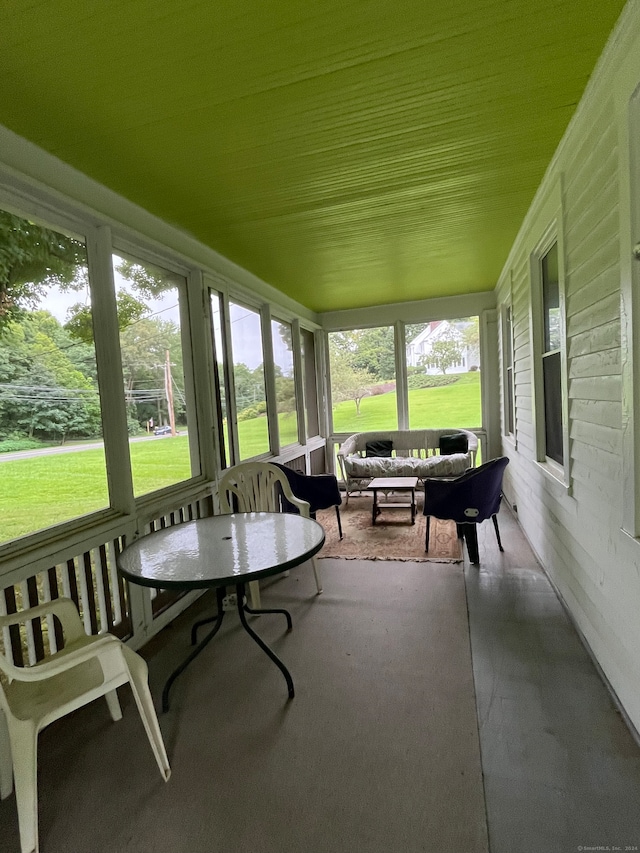 view of sunroom