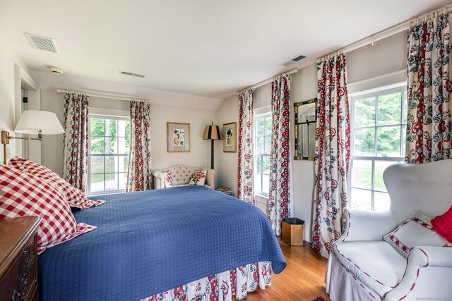 bedroom featuring light hardwood / wood-style floors