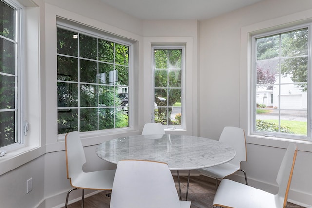 dining room featuring wood finished floors