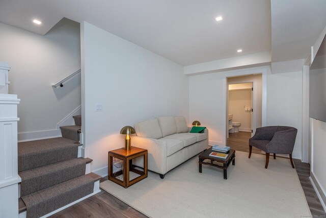 living room featuring wood-type flooring