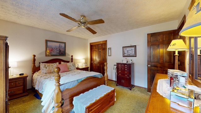 230 Unionville Ave, Plainville, CT 06062 - bedroom with light colored carpet, a closet, a textured ceiling, ceiling fan, and baseboards