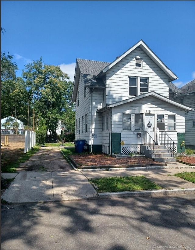 view of front of home