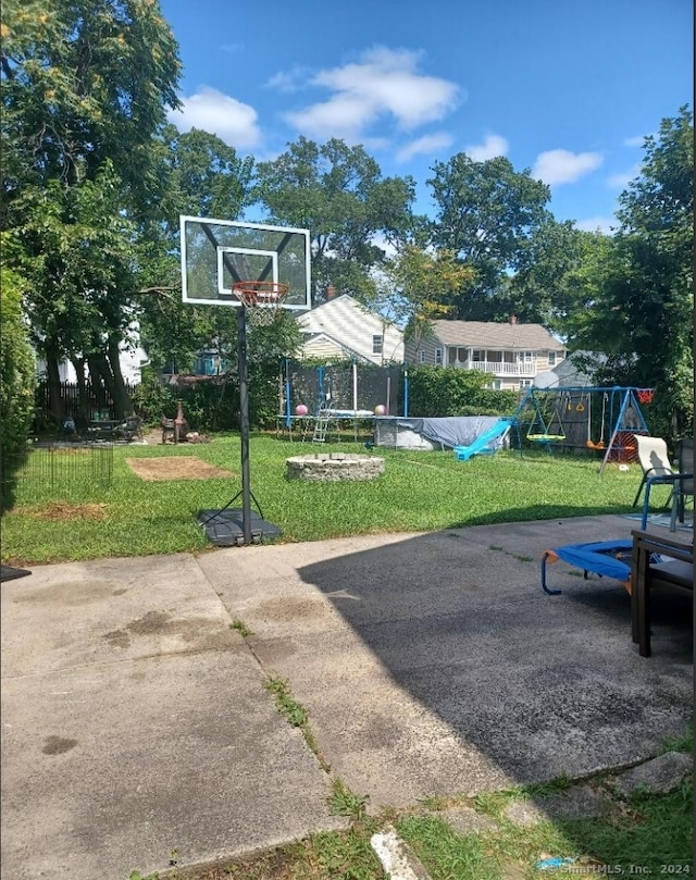 exterior space featuring a playground