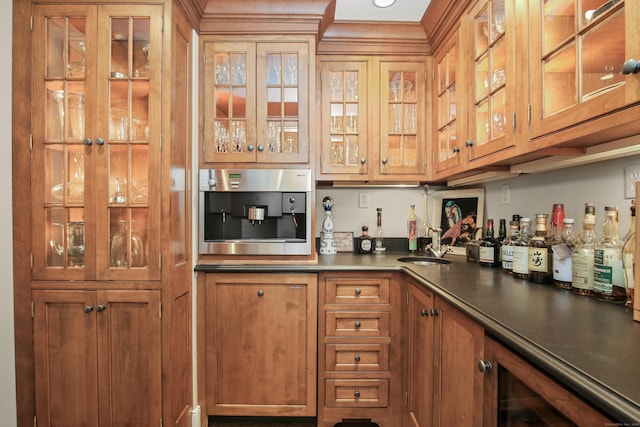 114 Ferris Hill Rd, New Canaan, CT 06840 - indoor bar with wine cooler