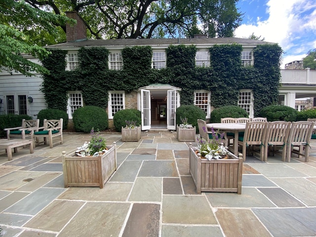 114 Ferris Hill Rd, New Canaan, CT 06840 - view of patio featuring outdoor dining area