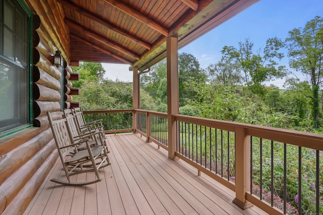 view of wooden terrace