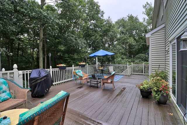 view of wooden deck