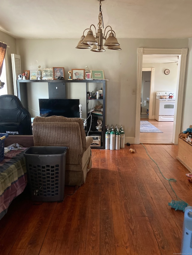 living room featuring hardwood / wood-style flooring