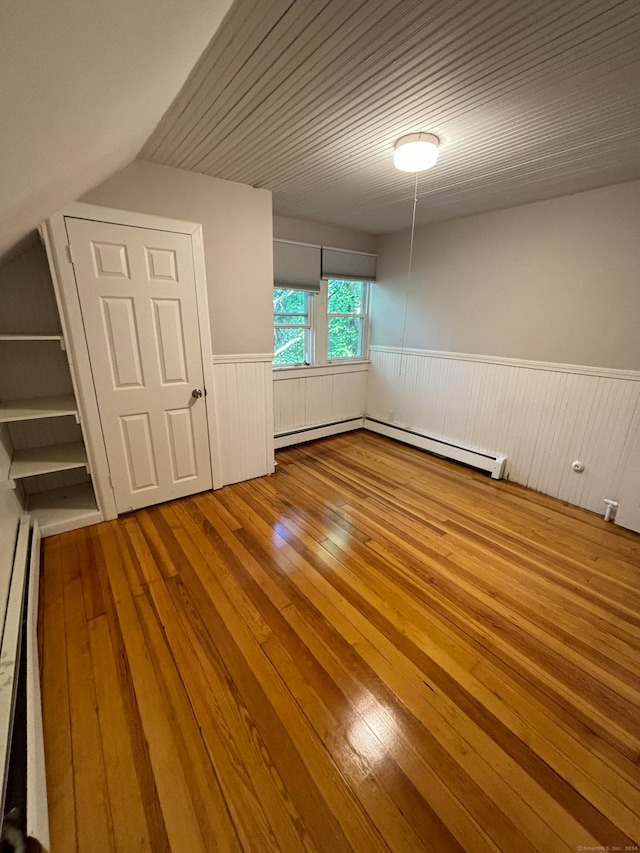 empty room with light wood-type flooring