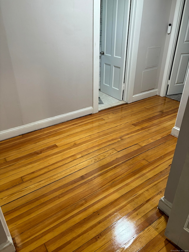 empty room featuring light hardwood / wood-style floors