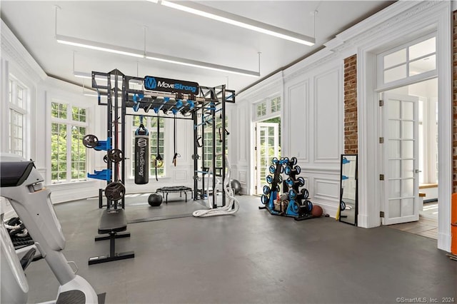 view of exercise room