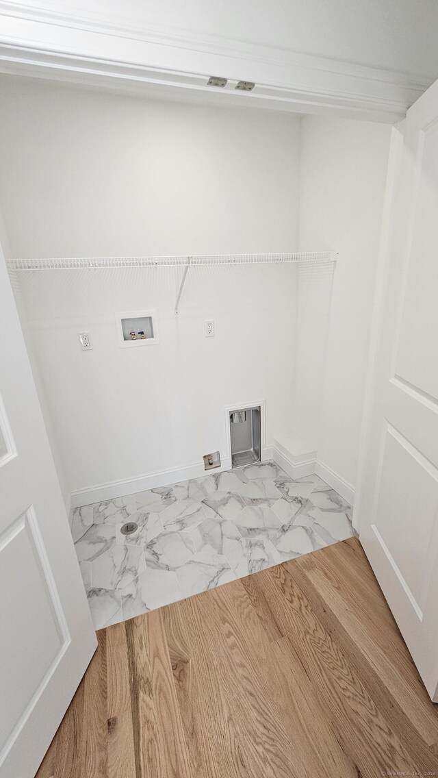 18 Summer Brook Way, Seymour, CT 06483 - laundry room featuring light marble finish floors, hookup for a washing machine, and hookup for an electric dryer