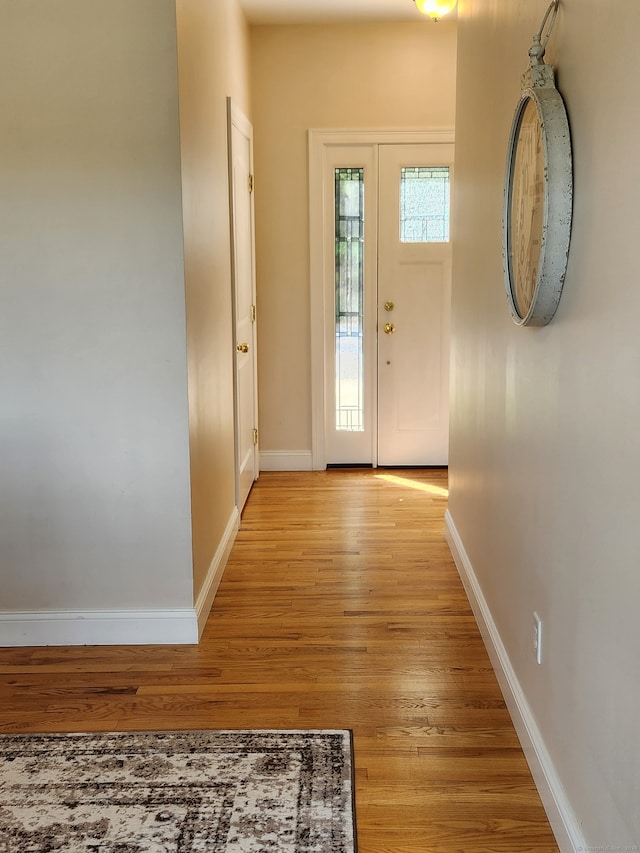 entrance foyer featuring light hardwood / wood-style floors