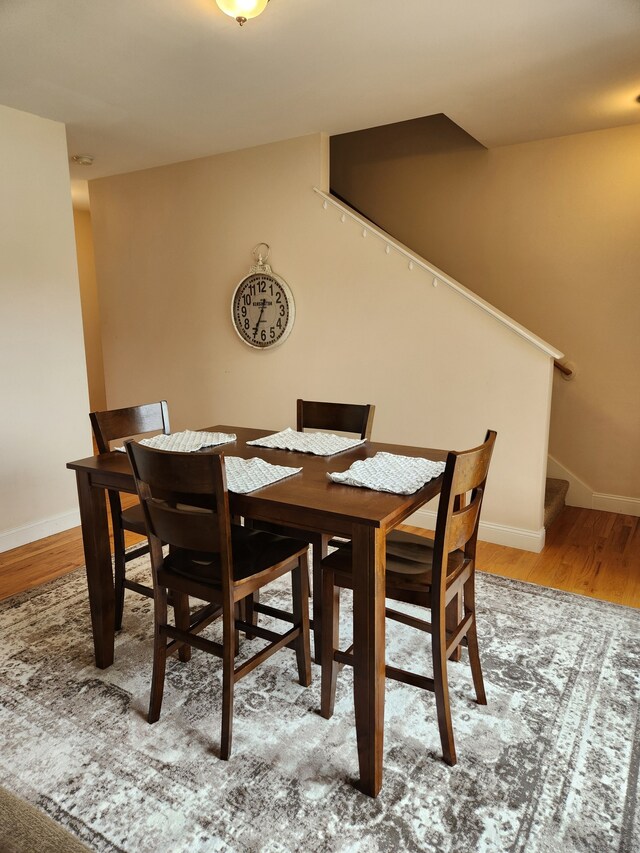 dining area featuring light hardwood / wood-style floors