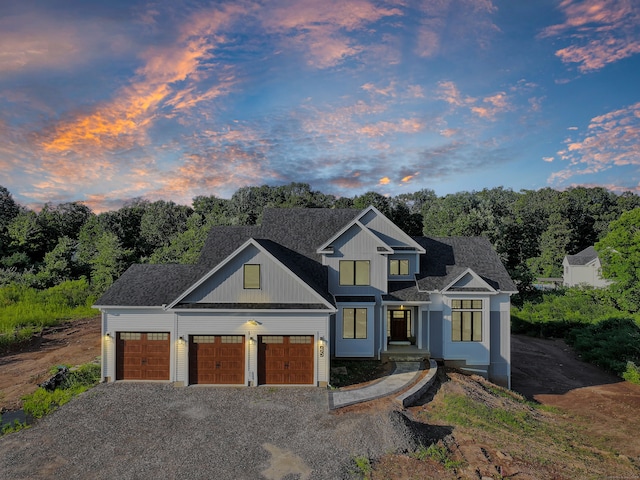 view of front of home featuring a garage