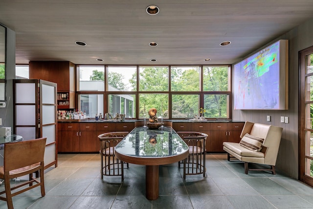 23 Mauwee Brook Way, Kent, CT 06757 - dining space with wooden ceiling and recessed lighting