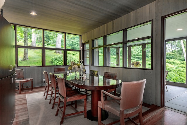 sunroom featuring a wealth of natural light