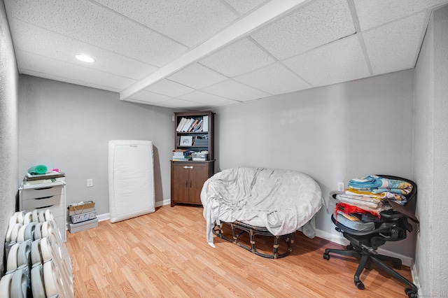 15 Huntington Ridge Rd, Wallingford, CT 06492 - playroom featuring wood finished floors, a drop ceiling, baseboards, and recessed lighting