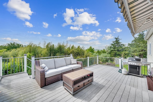 15 Huntington Ridge Rd, Wallingford, CT 06492 - wooden deck featuring a grill and outdoor lounge area