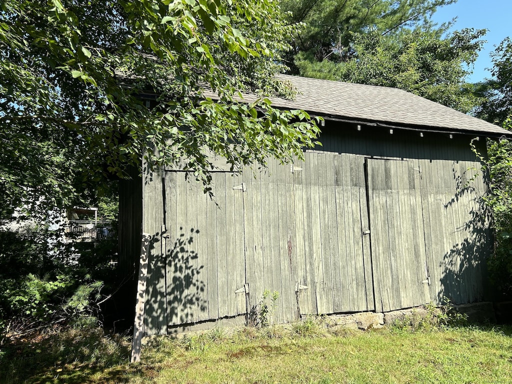 view of shed