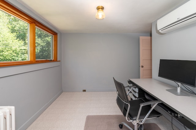 office space featuring a wall unit AC