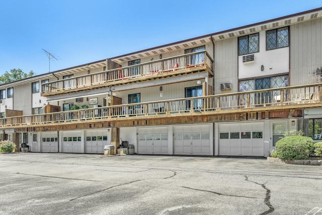 view of property featuring a garage