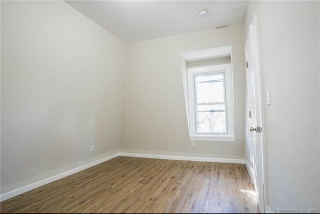 empty room featuring light hardwood / wood-style floors