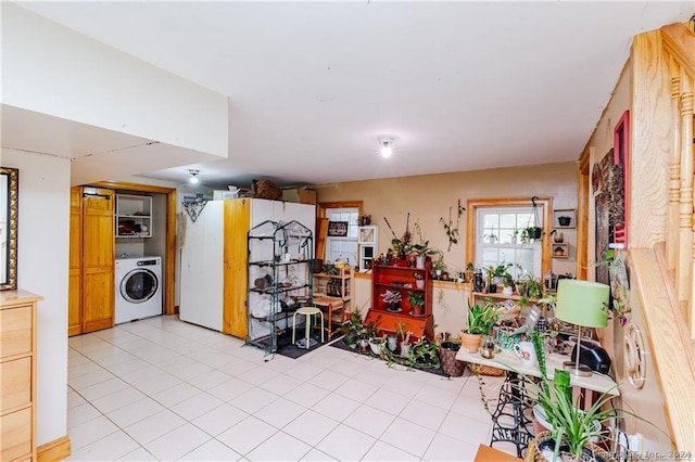 interior space with washer / dryer