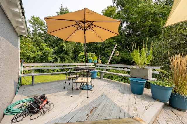 view of wooden terrace