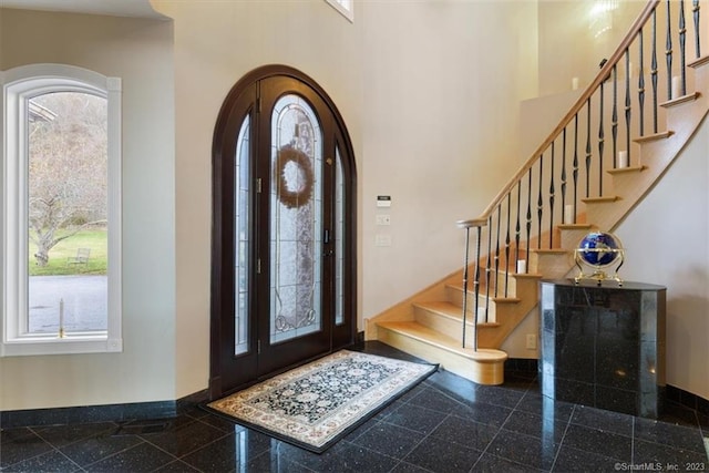 entrance foyer featuring a healthy amount of sunlight