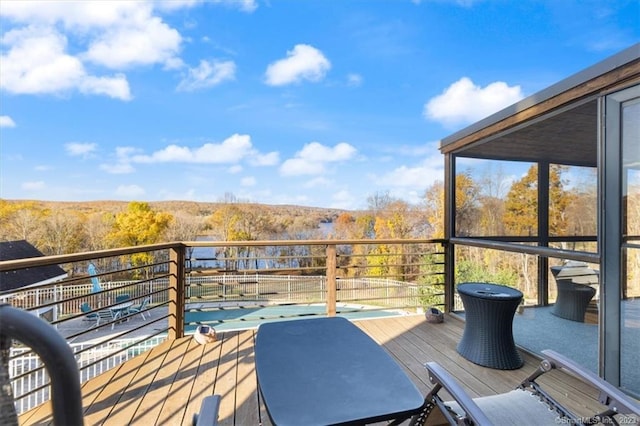 view of wooden deck